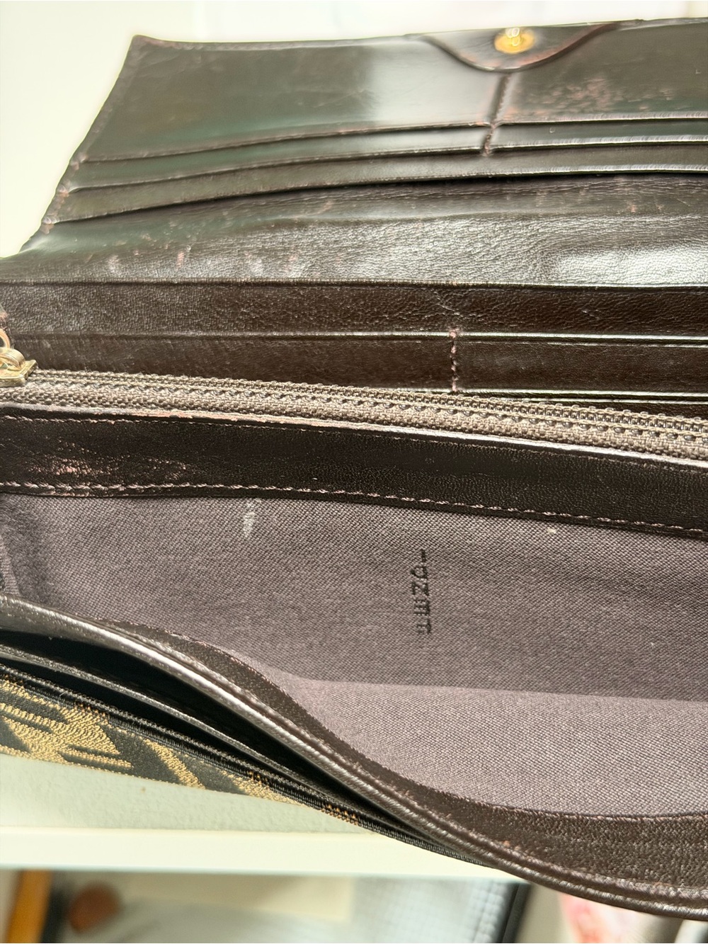 Fendi Brown Zucca Continental Wallet with Black Logo Plaque - Picture 4 of 8